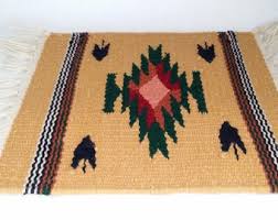 Vintage Handwoven Southwest Native American Inspired Fringed Wool Table Tapestry - Etsy