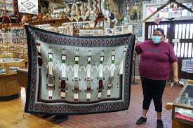Lolita Williams, Navajo Holy Person, Yei' Weaving, Handmade, Wool, 55” – Perry Null Trading Co