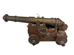 Bronze & Wood Cannon