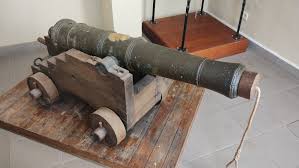 Little cannon in the city museum of Oostende, Belgium. I ...