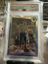 2019 HOOPS PSA 10 ZION WILLIAMSON BLUE CRACKED ICE ROOKIE RC #296 | eBay