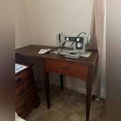 Vintage Sewing Cabinet w/Sear Kenmore Model 1301 Zig Zag ...
