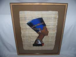 Nerfertiti(1330BC)Painting on Papyrus Certificate Pharaohs ...