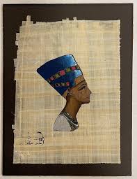 Hand Painted ART Queen Nefertiti, Wife OF Akhenaten ...