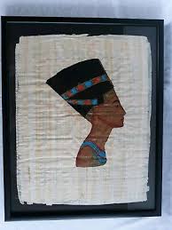 Egyptian Hand Painted Papyrus Nefertiti Art Wall Hanging ...