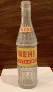 VTG NEHI BEVERAGES 10oz. Red Yellow Glass Bottle ~ Winston ...