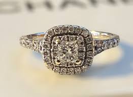 Vintage 14K White Gold Cushion Cut NEIL LANE Diamond Halo ...