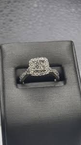 A Fancy Ladies 14 Karat Diamond Cluster Ring With Diamond ...