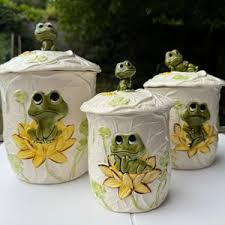 Sears & Roebuck 1977 Vintage Cute Neil the Frog Design Storage Jars, Set of Three (made in Japan) - Etsy Australia