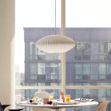 White Saucer Nelson Bubble Pendant Light | Ping Lighting