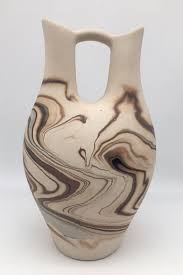 Vintage Nemadji Wedding Vase Large 10 inch Signed Double ...