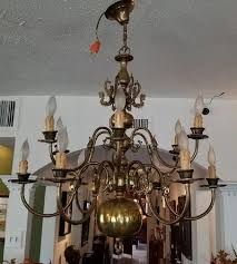 19th Century Dutch Baroque 2-Tier 12-Branch Brass Chandelier ...