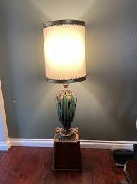 VINTAGE VERY FINE GLASS TABLE LAMP MC. CO GIM 938 LARGE LAMP 46” H With Stand. | eBay