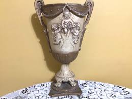 Antike geprägte Keramik Cherub Engel Landschaft Wand Vase / Pflanzer 13 ” - Etsy.de