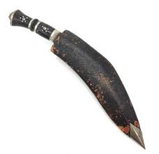 Sold at Auction: A Vintage Indian Kukri Knife, White Metal ...