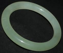 Vintage Chinese Semi Translucent Pale Green Glass Bangle ...
