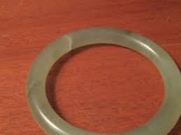 Vintage Chinese Translucent Green Jade Bangle Bracelet | eBay