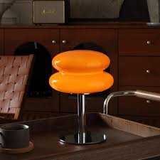 Orange Mushroom Bedside Table Lamp,Mid Century Modern Lamp ...