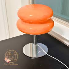 Orange Minimalist Table Lamp, Modern Living Room Desk Lamp ...