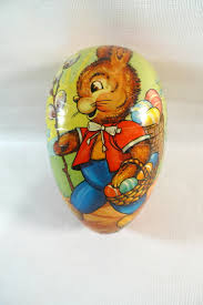 Large 5" Vintage Paper Mache EASTER EGG Opens Up Fillable ...