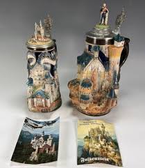 2 Garantie Limited Edition German Castle Collectible Steins