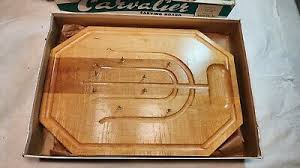 Vintage Chefs Carvalier Wood wooden Carving Board, metal spikes, and foot pegs | eBay