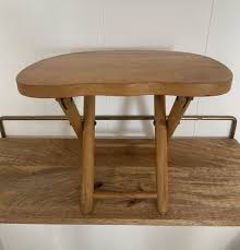 Vintage 1950's Nevco Fold N Carry Wood Stool Yugoslavia 9.5 ...