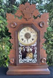 Antique C 1890 Gilbert SWAN Gingerbread Mantle Parlor Alarm ...