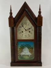 Sold at Auction: Waterbury Steeple Mantle Clock, Working 20 x 10 in. (50.8 x 25.4 cm.)