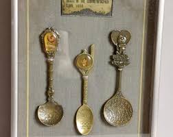 A Lovely Set of Three Framed 1988 Olympic Games Seoul, Tea Spoons, Brass Coloured Metal, Collectible Teaspoons, Found in Normandy France - Etsy