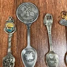 Fort Manufacturing | Dining | Vintage Set Of 8 Souvenir Travel Pewter Spoons Gish And Fort Brands Approx 4 | Poshmark