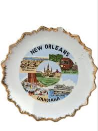 Vintage New Orleans Souvenir Plate 7" Gold | eBay