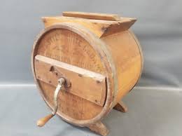 WHITE CEDAR WOODEN CYLINDER BUTTER CHURN 4gal ...