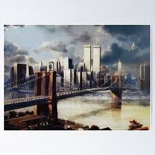 Brooklyn Bridge Art, Watercolor New York" Greeting Card for ...