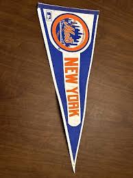 VINTAGE MLB NEW YORK METS PENNANT (FULL SIZE) MAJOR LEAGUE BASEBALL 1986 | eBay
