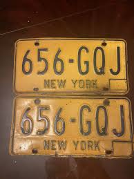 Vintage- New York State License Plates-1974-1985 # 656-GQJ | eBay