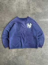 Vintage Blue NY Yankees Patch Crew - XL – AGED IVY