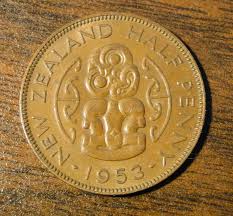 1953 New Zealand Half Penny - Very Nice! #936 - Etsy