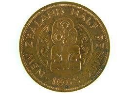 New Zealand 1965 Halfpenny (UNC T 45