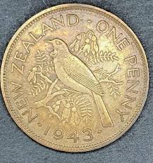 New Zealand 1943 One Penny King George VI - Very fine KM13 | eBay
