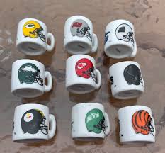 Vintage Lot of 9 NFL Party Gifts Mini Coffee Mug Ceramic Gumball Machine prizes | eBay
