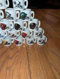 Vtg NFL Teams Mini Miniature Ceramic Coffee Mugs Team Logo Cups Lot 35 Oilers | eBay