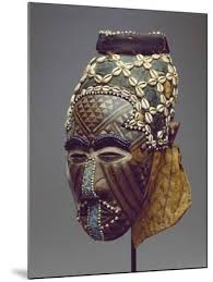 Nagaady-A-Mwaash Mask, Zaire, Kuba Kingdom (Wood, Cowrie Shells and Glass Beads)' Giclee Print - African | Art.com