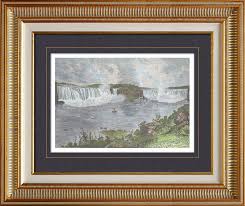 Antique Prints & Drawings | View of Niagara Falls (United States of America) | Wood engraving | 1861