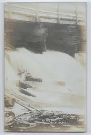 Hersey River Dam, Reed City, Michigan; photo postcard RPPC c ...