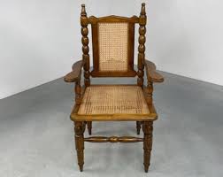 Vintage Oak Armchair - Handmade 1982 Wood Chair ...