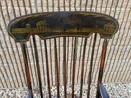 Early 20th Century Antique Hand Painted Rocker Chair. | Chairish