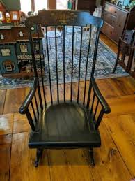 Vintage Nichols & Stone Co Rocking Chair 73-6DC Black | eBay