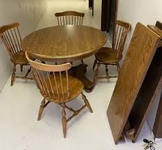 Vintage Signed Nichols & Stone Set of 4 Solid Wood Dining ...