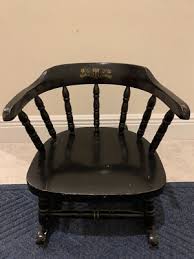 Rocking Chair Wood Black Children Kid | eBay